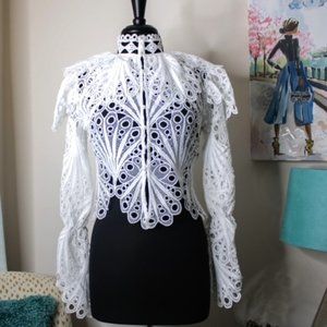Riley Lace Blouse - White
